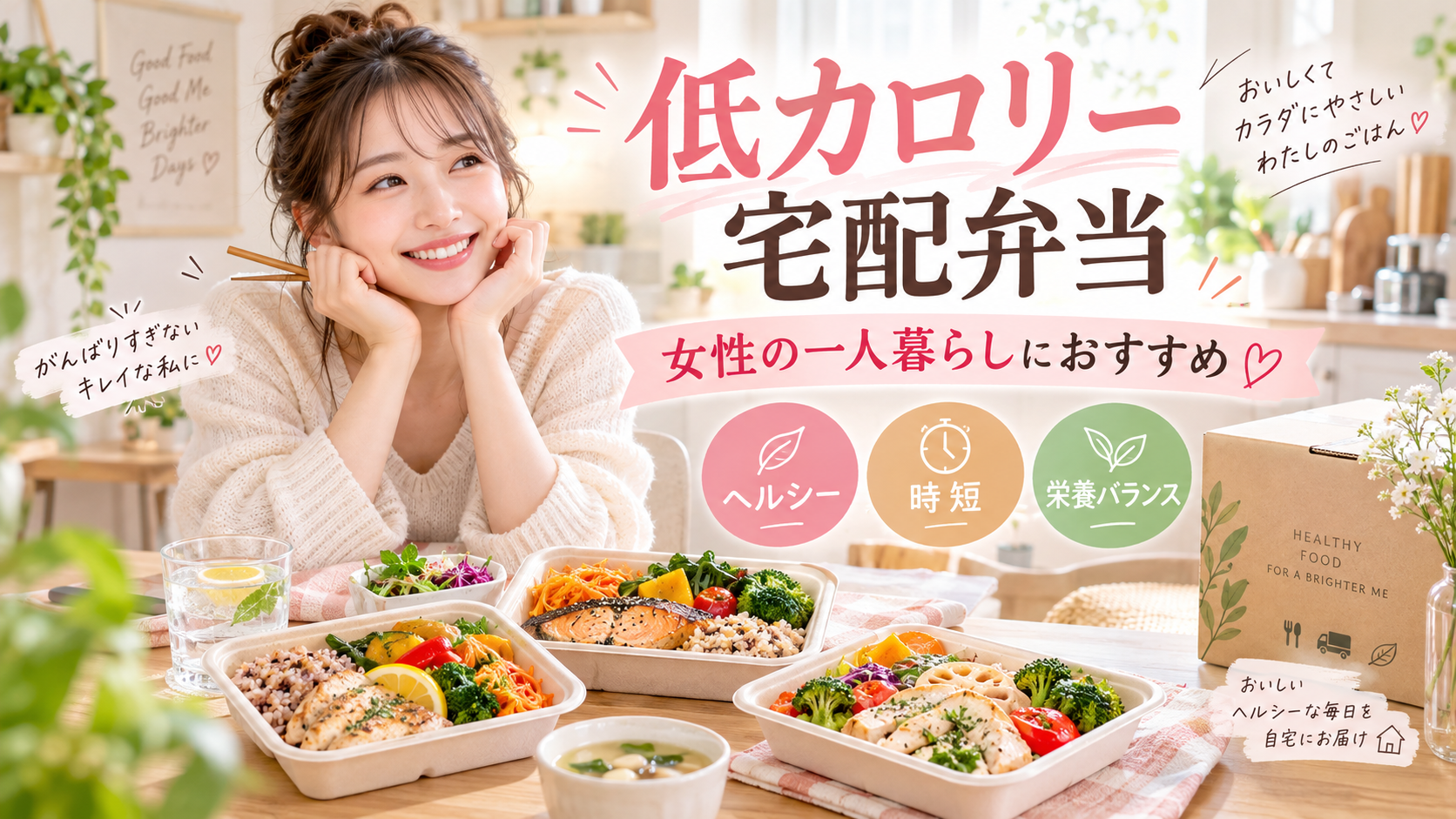 一人暮らし女性向けの低カロリー宅配弁当は?選び方と比較ポイント