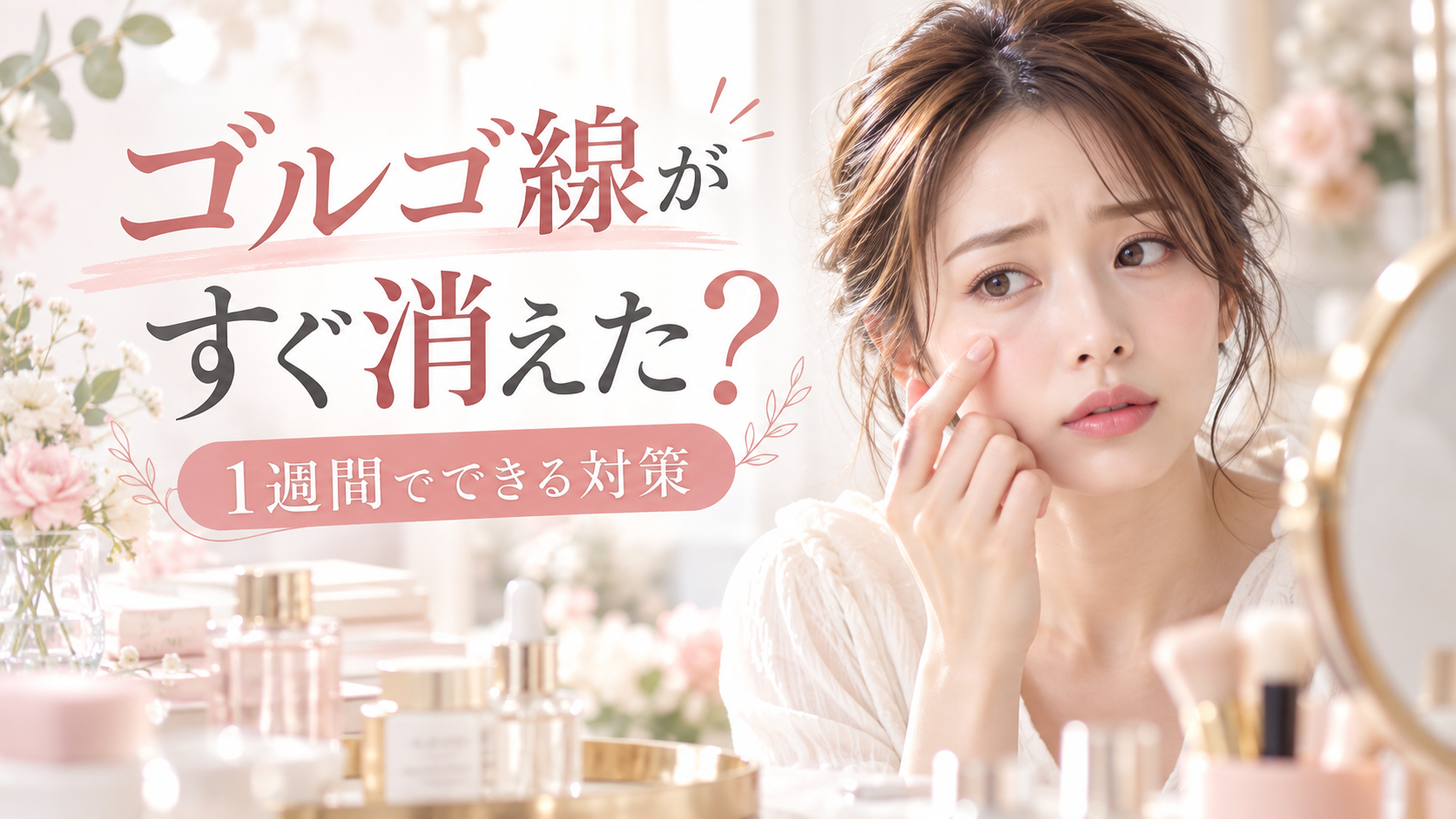 ゴルゴ線がすぐ消えたのか気になる女性と1週間でできる対策