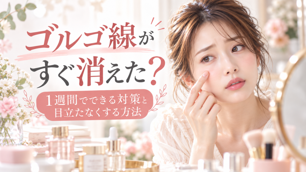1週間でできる対策と目立たなくする方法