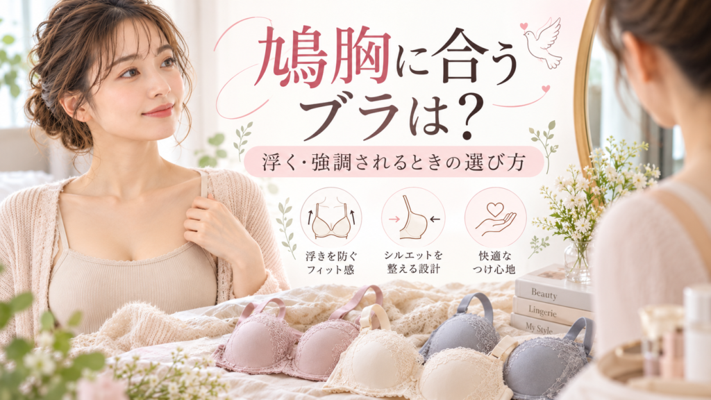 鳩胸に合うブラは？浮く・強調される悩みに合わせた選び方