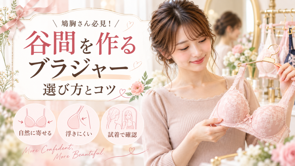 鳩胸で谷間ができにくい人向けブラジャーの選び方