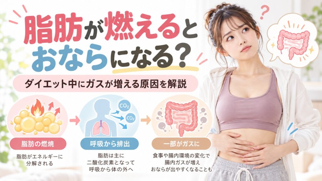 脂肪が燃えるとおならになるのかを解説