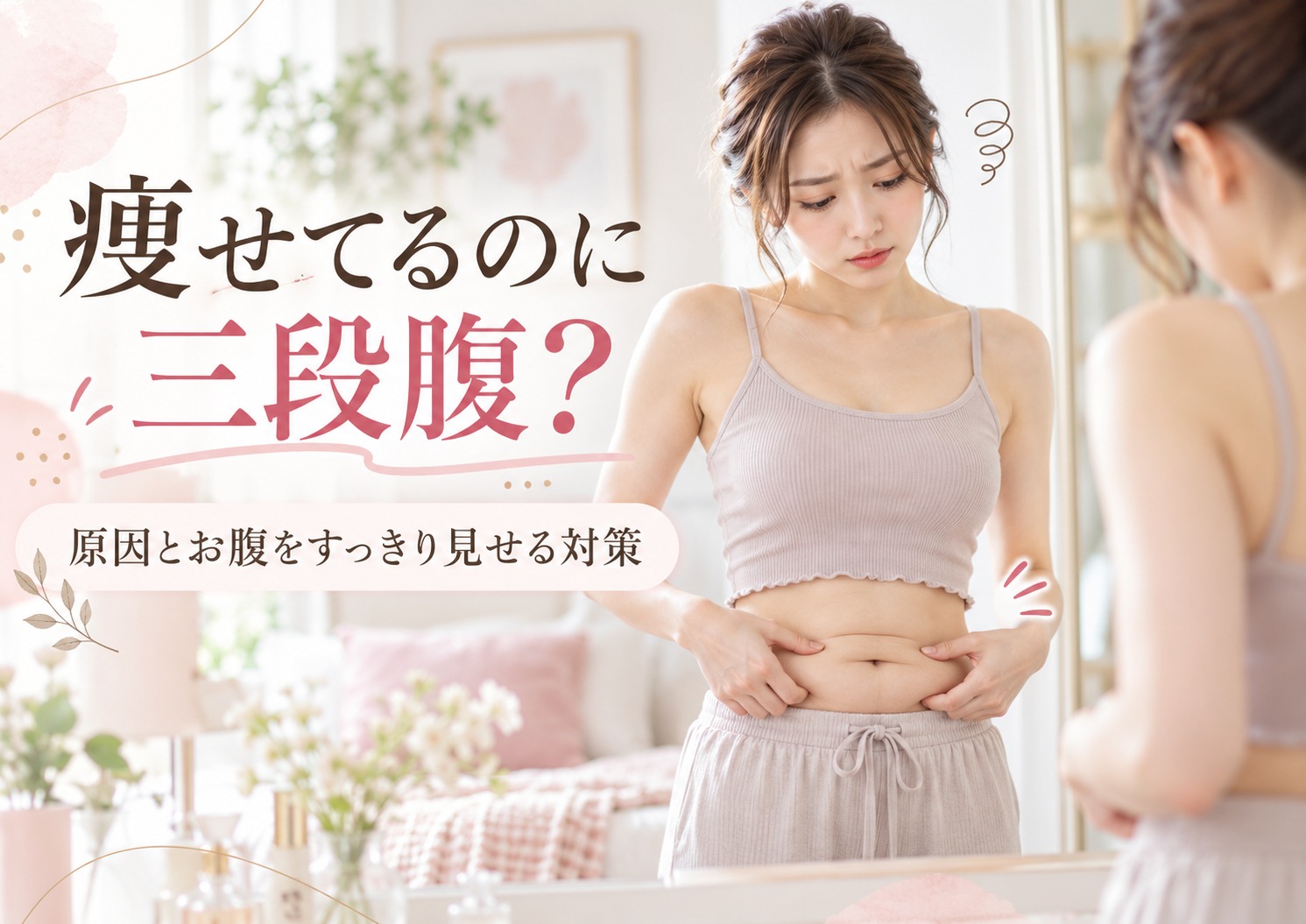 痩せてるのに三段腹になる原因とお腹をすっきり見せる対策