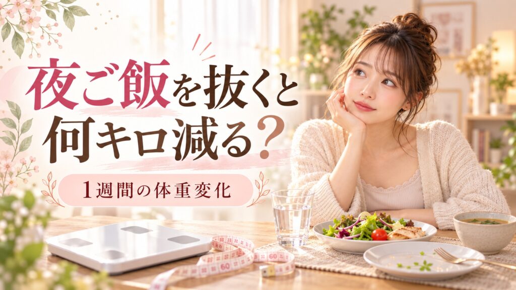 夜ご飯を抜くと何キロ減る？1週間の体重変化