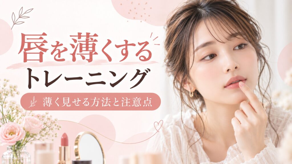 唇を薄くするトレーニングと薄く見せる方法